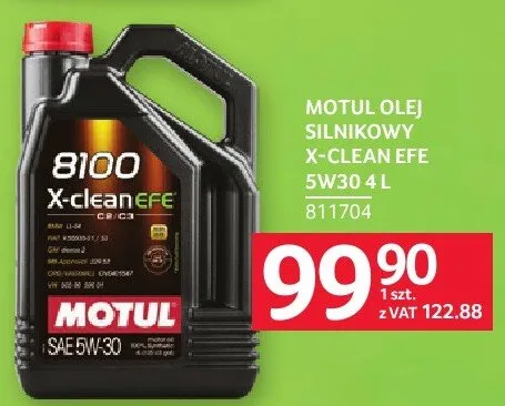 Olej silnikowy Motul 8100 X-clean EFE 5W-30 4L promocja w Selgros