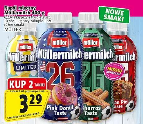 Napój mleczny Müllermilch promocja w Prim Market