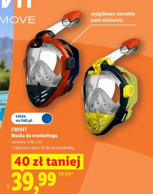 Maska do snorkelingu CRIVIT promocja w Lidl