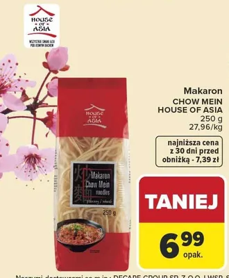 Makaron Chow Mein House of Asia promocja w Carrefour
