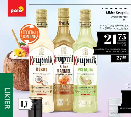 Likier Krupnik Kokos promocja w POLOmarket