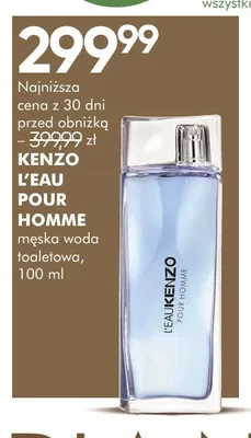 Męska woda toaletowa Kenzo L'Eau Pour Homme promocja w Super-Pharm