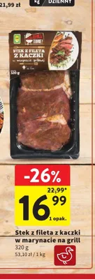 Stek z fileta z kaczki w marynacie na grill GRILL TIME! promocja w Intermarche