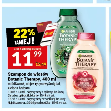 Szampon do włosów Garnier Botanic Therapy miód & wosk promocja w Twój Market