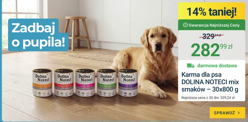 Karma dla psa Dolina Noteci Premium mix smaków promocja w ERLI