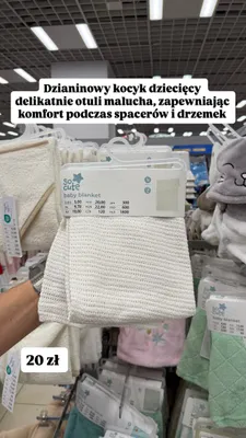 Kocyk dziecięcy dzianinowy So Cute promocja w Pepco
