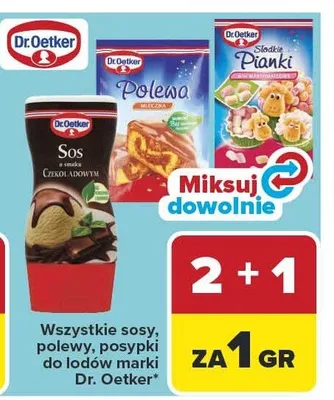 Polewa Dr.Oetker do lodów promocja w Carrefour Market
