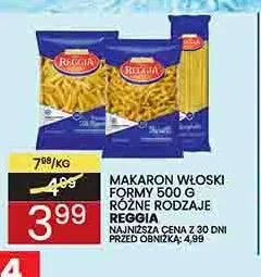 Makaron Reggia Penne Rigate promocja w Wafelek