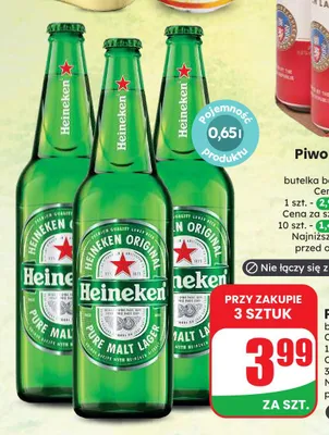 Piwo Heineken promocja w Dino