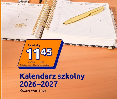 Kalendarz szkolny 2026–2027 promocja w Action