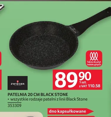 Patelnia 20 cm Zwieger Black Stone promocja w Selgros