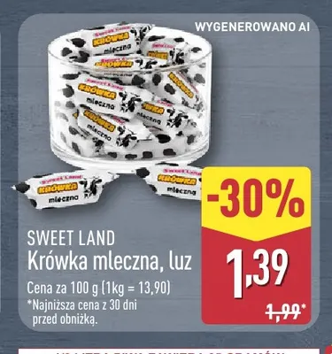 Krówka mleczna luz Sweet Land promocja w Aldi
