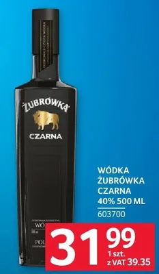 Wódka Żubrówka Czarna 40% 500ML promocja w Selgros