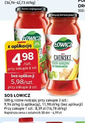 Sos Słodko-Kwaśny Łowicz promocja w Stokrotka