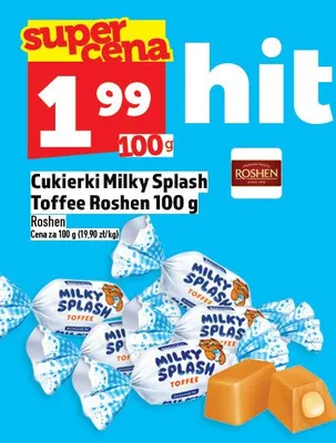 Cukierki Milky Splash Toffee promocja w TOPAZ
