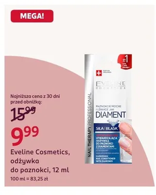 Odżywka do paznokci Eveline Cosmetics Diament promocja w Rossmann