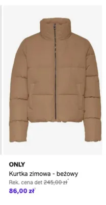Kurtka zimowa beżowy ONLY promocja w Lounge by Zalando