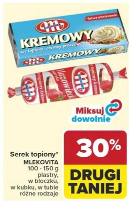 Serek topiony Mlekovita w bloczku promocja w Carrefour