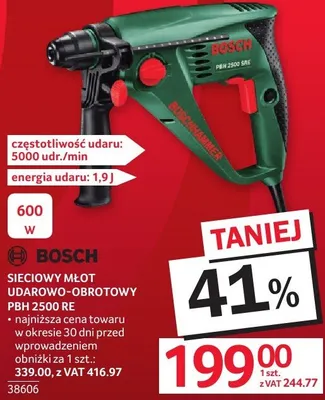 Młot udarowo-obrotowy BOSCH PBH 2500 RE promocja w Selgros