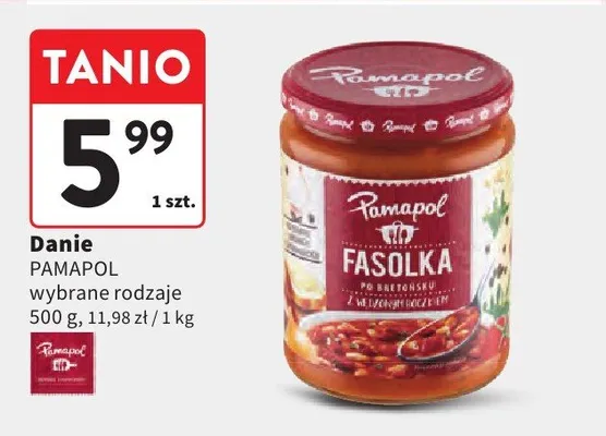 Danie fasolka w pomidorach promocja w Intermarche