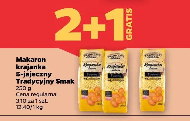 Makaron krajanka 5-jajeczny tradycyjny promocja w Netto