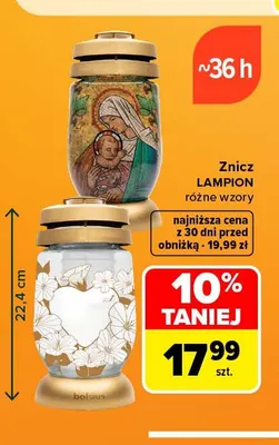 Znicz Lampion Bolsius promocja w Carrefour