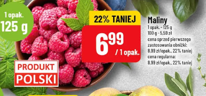 Maliny polskie promocja w POLOmarket