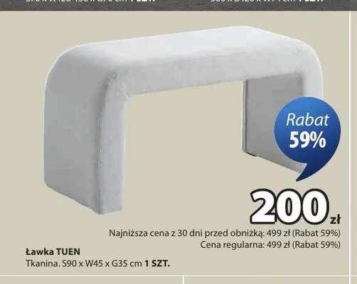 Ławka TUEN promocja w Jysk
