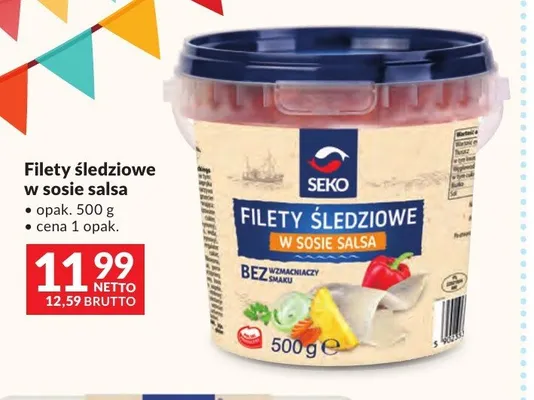 Filety śledziowe w sosie salsa SEKO promocja w Makro