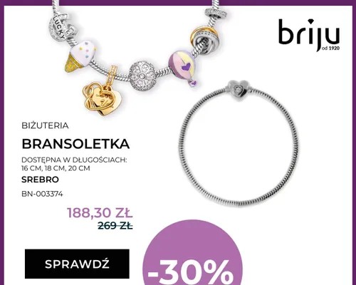 Bransoletka Briju srebro BN-003374 promocja w Briju