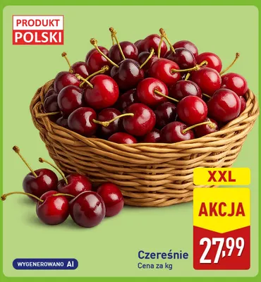 Czereśnie polskie promocja w Aldi