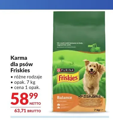 Karma dla psów Purina Friskies Balance promocja w Makro
