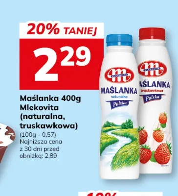 Maślanka truskawkowa Mlekovita promocja w Hitpol
