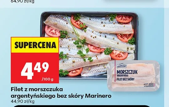 Filet z morszczuka argentyńskiego bez skóry Marinero promocja w Biedronka