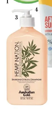 Krem do ciała po opalaniu Australian Gold Hemp Nation Sparkling Citrus & Champagne promocja w Hebe
