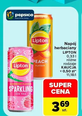 Napój herbaciany Lipton promocja w Carrefour Market