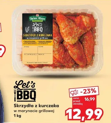 Skrzydła z kurczaka w marynacie grillowej Let's BBQ promocja w Kaufland