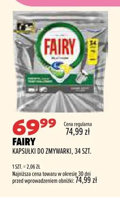 Kapsułki do zmywarki Fairy promocja w Drogerie Natura