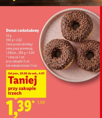 Donut czekoladowy promocja w Lidl