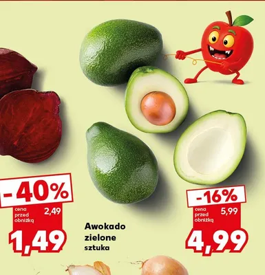 Awokado zielone promocja w Kaufland