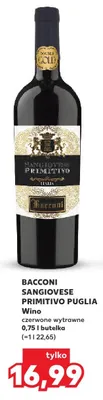 Wino czerwone wytrawne Sangiovese Primitivo Puglia promocja w Kaufland
