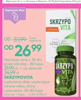 Suplement diety Skrzypovita promocja w Super-Pharm