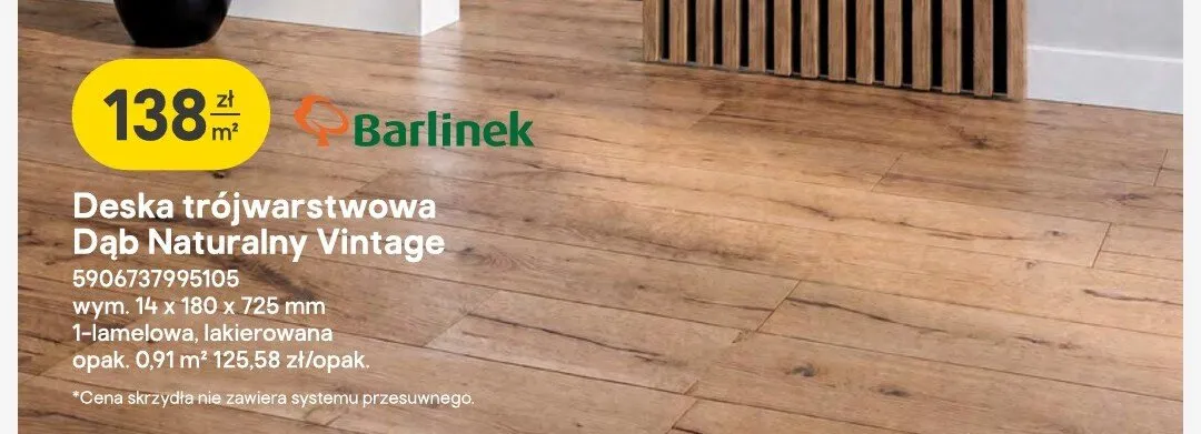 Deska trójwarstwowa Barlinek Dąb Naturalny Vintage promocja w Castorama