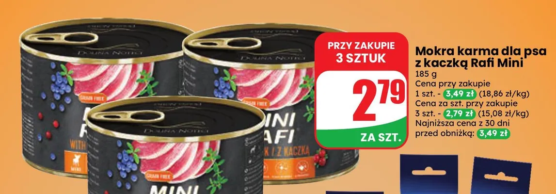 Mokra karma dla psa z kaczką Rafi Mini promocja w Dino