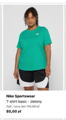 T-shirt Nike Sportswear basic zielony promocja w Lounge by Zalando