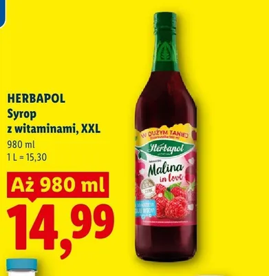 Syrop z witaminami Herbapol XXL promocja w Lidl