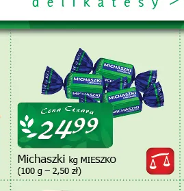 Cukierki Michaszki Mieszko promocja w CEZAR Delikatesy