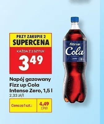 Napój gazowany Fizz Up Cola Intense Zero promocja w Biedronka