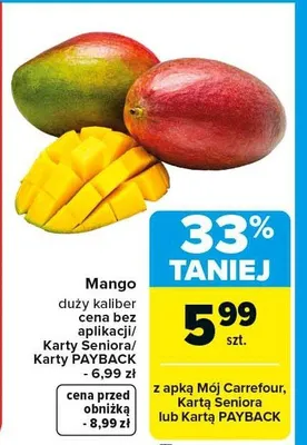 Mango duży kaliber promocja w Carrefour Market