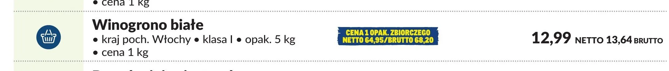 Winogrono białe promocja w Makro